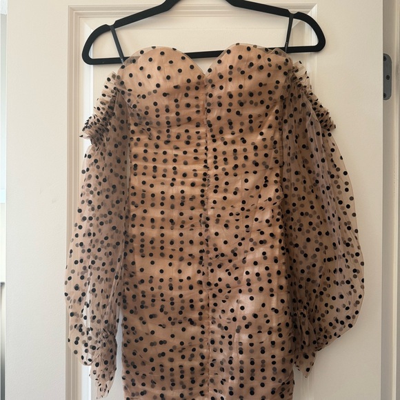 Secrets Dress in Dark Nude MAJORELLE from revolve - Picture 6 of 6